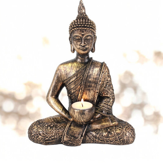 Sitting Thai Buddha Tealight Candle Holder