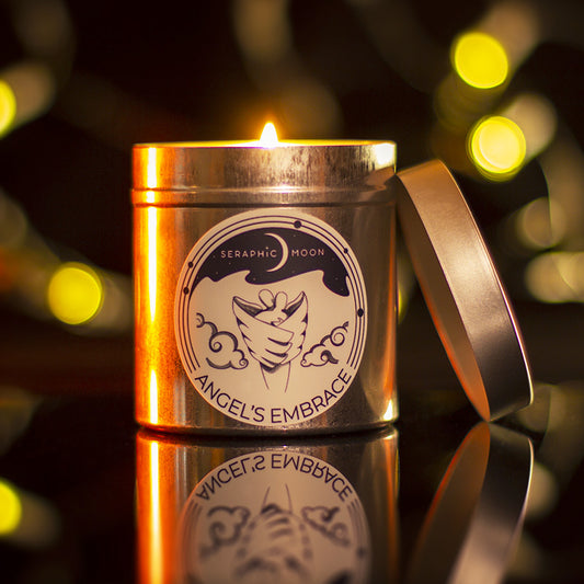Angel’s Embrace - Luxury Silver Candle Tin