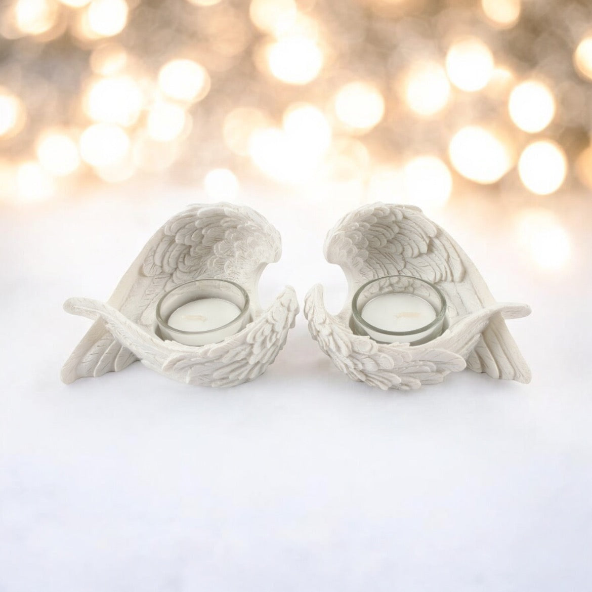 Box of 2 Angel Winged Tealight Candle Holders