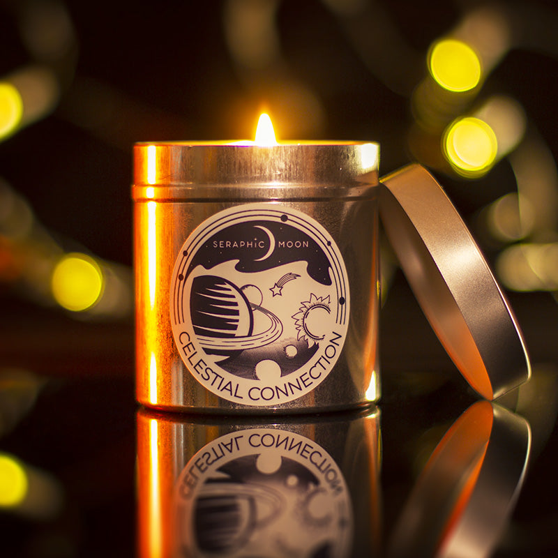 Celestial Connection - Luxury Silver Candle Tin